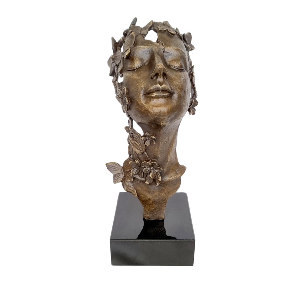 Figur - A surreal woman's bust - Bronse, Marmor #2.1