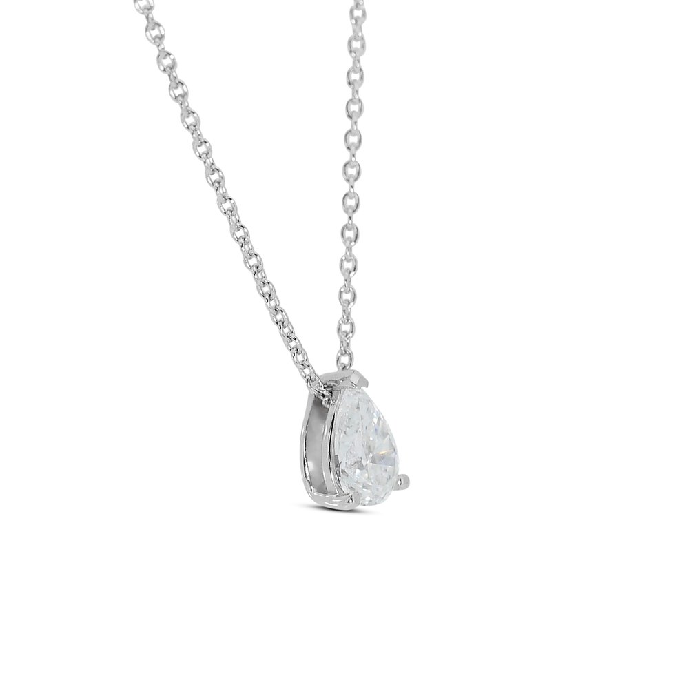 Halsband med hänge - 18 kt Vittguld -  1.01ct. tw. Diamant  (Natural) - Vacker diamant #2.1