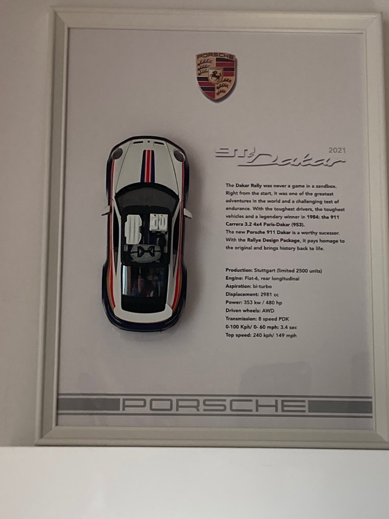 Artwork 911 DAKAR - Porsche - Framed Model - NO ENVIO A CANARIAS #1.0