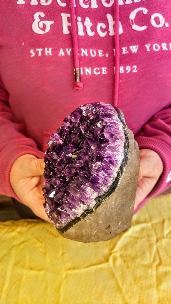 紫水晶晶簇 - 簇 自由形式 - 高度: 14 cm - 闊度: 11 cm- 1741 g #1.2