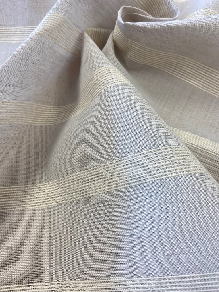 意大利制造的著名条纹亚麻面料 - 纺织品  - 700 cm - 180 cm #2.1