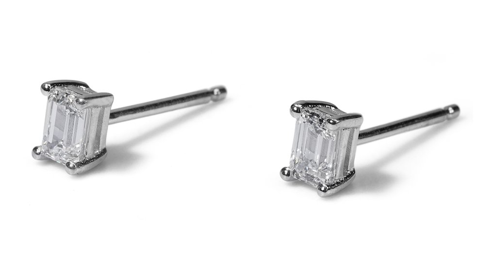 Earrings - 18 kt. White gold -  2.05ct. tw. Diamond  (Natural) - Perfect Match #2.2