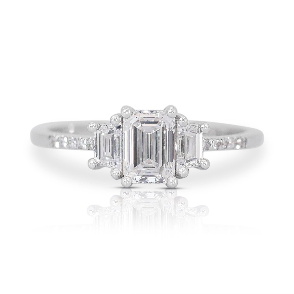 戒指 - 18K包金 白金 -  1.50ct. tw. 钻石  (天然) - 钻石 - 惊人的戒指 #1.1