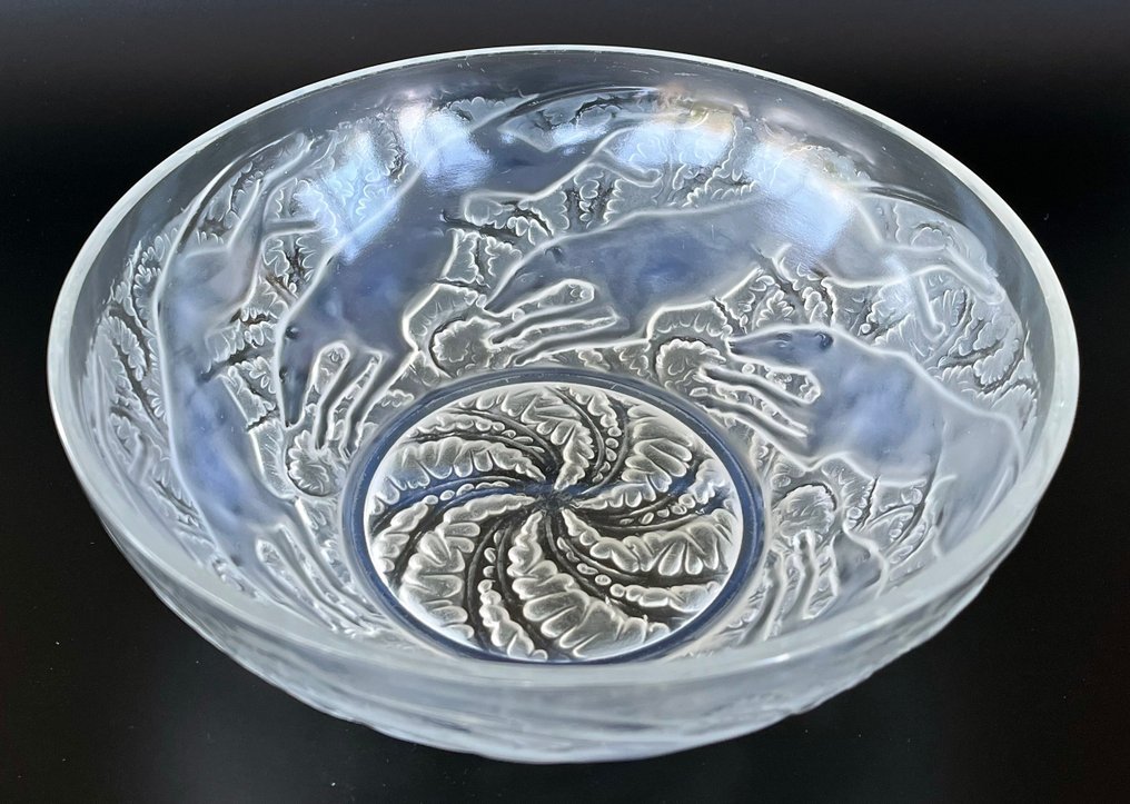 René Lalique - 大淺盤 - 'Chiens' - 玻璃 #2.1