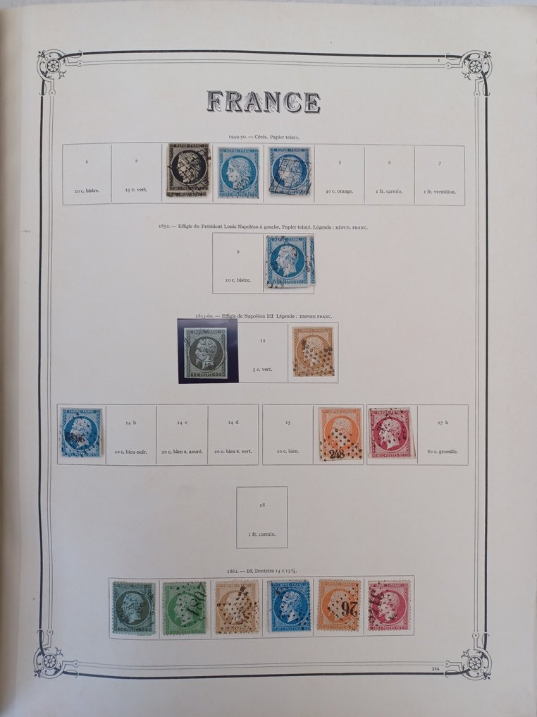 Frankrijk 1848/1970 - Verzameling vanaf de oorsprong tot 1970 in een Prestige-album. Zie beschrijving. Mooi #1.2