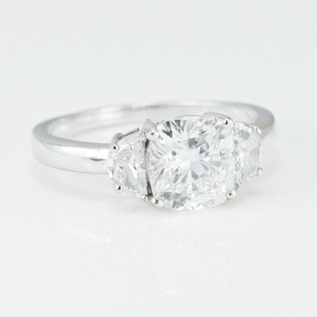 Ring - 14 karaat Witgoud -  2.43ct. tw. Diamant  (Lab-grown) - Diamant #1.2