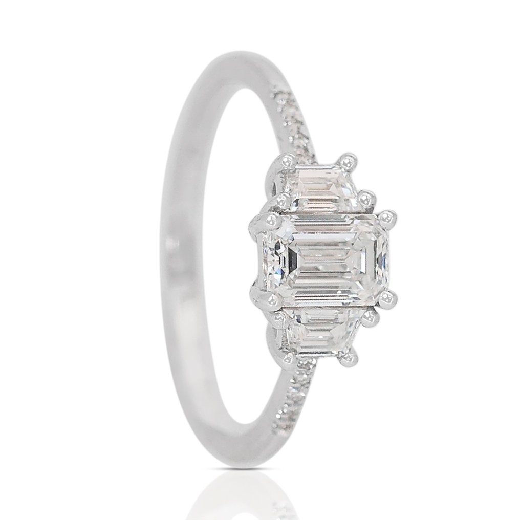 Ring - 18 kraat Hvidguld -  1.50ct. tw. Diamant  (Natur) - Diamant - Fantastisk Ring #2.1