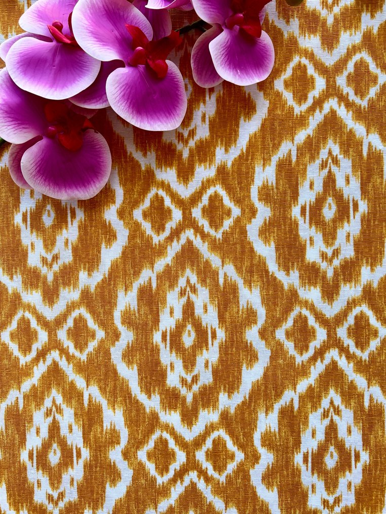 Grande pedaço de tecido étnico estampado em ikat para decoração e estofamento. - Têxtil  - 300 cm - 280 cm #2.1