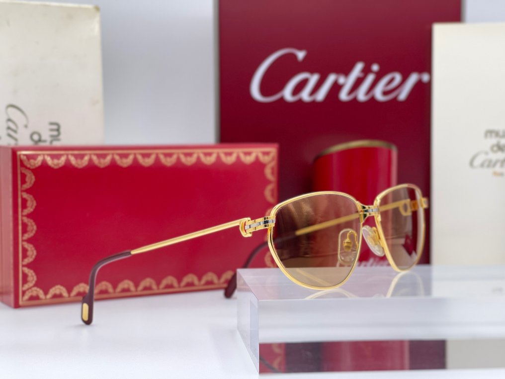 Cartier - Panthere Windsor Vintage Gold Planted 24k - Zonnebril #3.1
