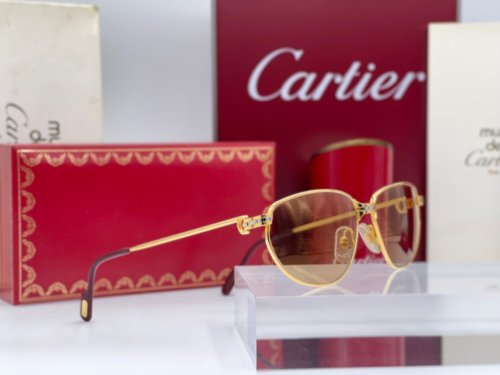 Cartier - Panthere Windsor Vintage Gold Planted 24k - Sonnenbrille #3.2