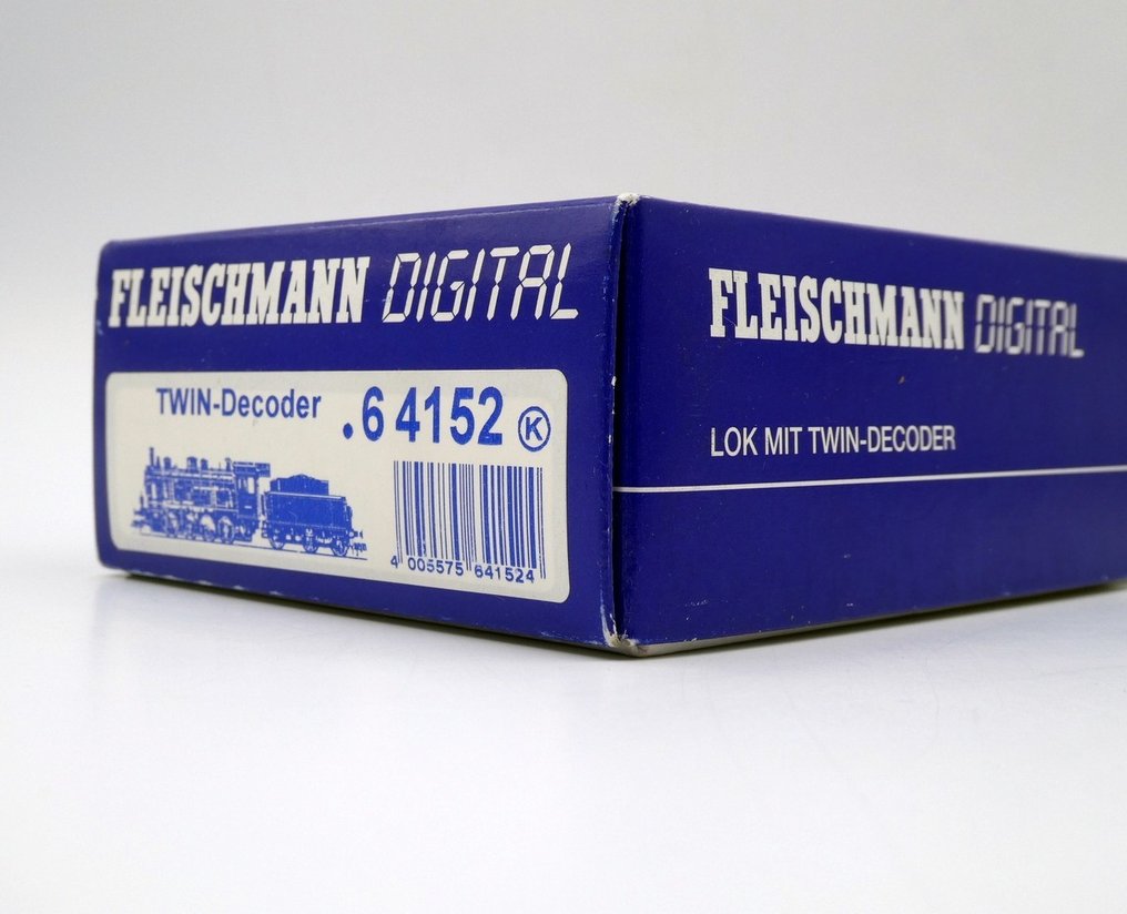 Fleischmann H0 - 6 4152 - Ånglokomotiv med tender (1) - Klass BR 55 4602 i originalkartong - DR (DDR) #2.1