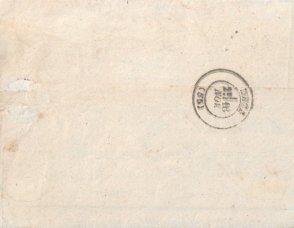 法國 1870 - 卓越的雙重郵資法國阿爾薩斯洛林 - Yvert et Tellier n°30 + alsace lorraine n°5 #2.1