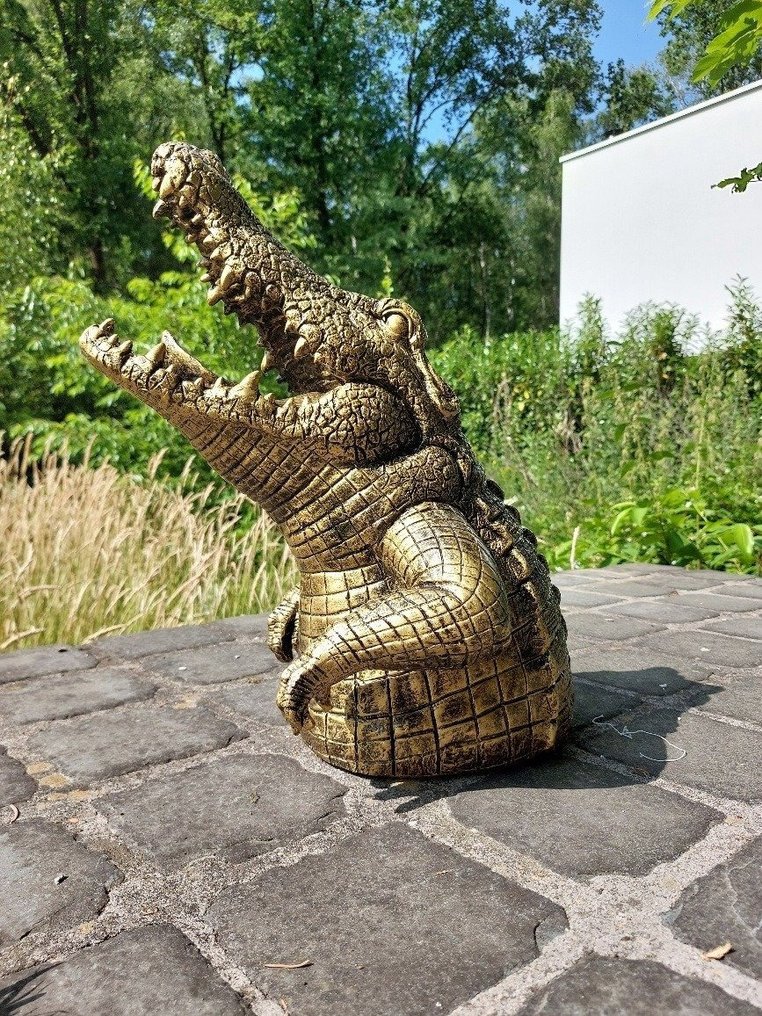 Άγαλμα, crocodile head - 44 cm - polyresin #1.0
