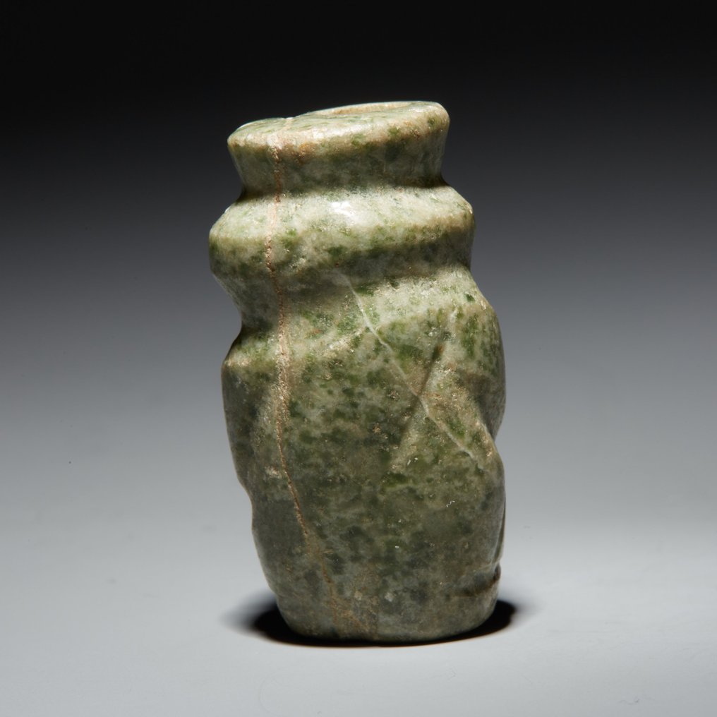 Mixteca，墨西哥 玉 人形吊坠。公元800-1200年。高4.4厘米。西班牙进口许可证。前新特里尔博物馆藏品。 #2.1