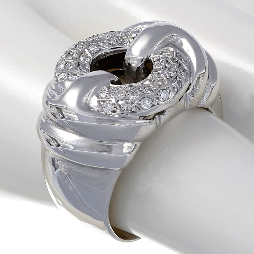 Recarlo - 戒指 - 18K包金 白金 -  0.60 tw. 钻石 #2.1