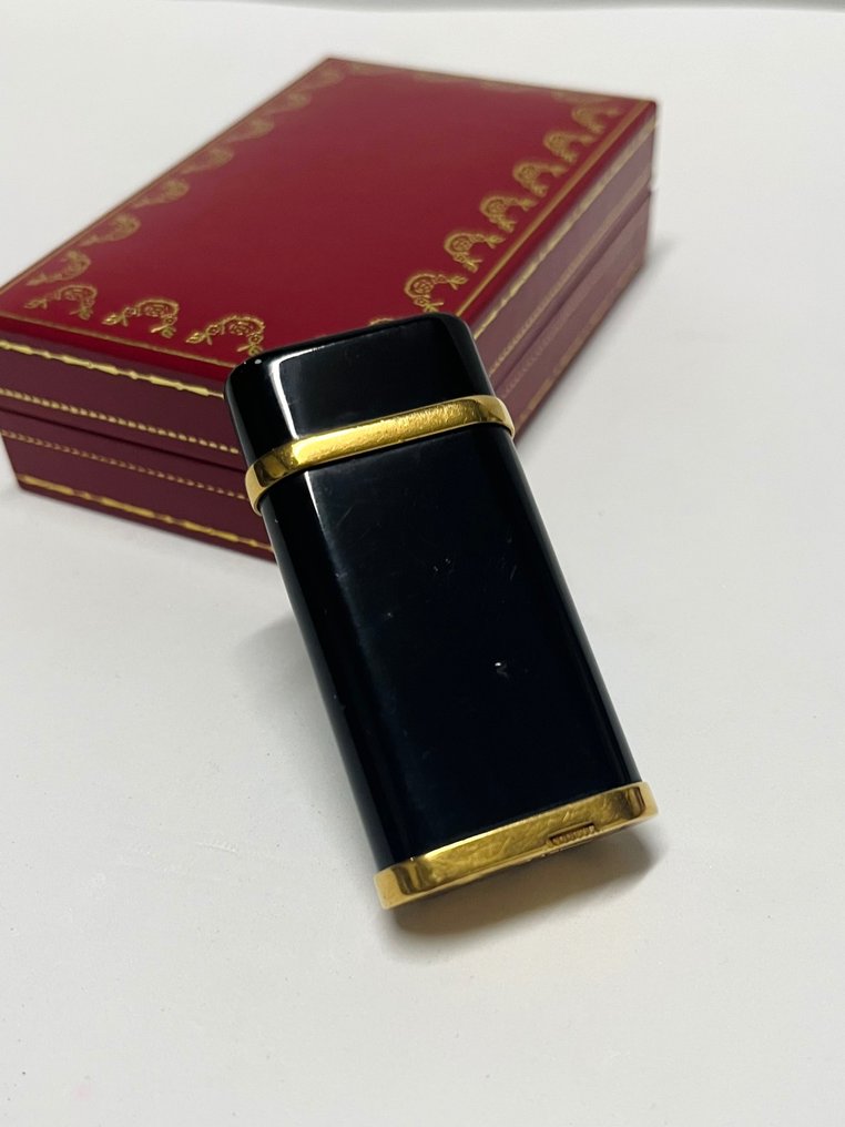 Cartier - Mini Gordon Oval Black - Brichetă - Lac, Placat cu aur #2.1