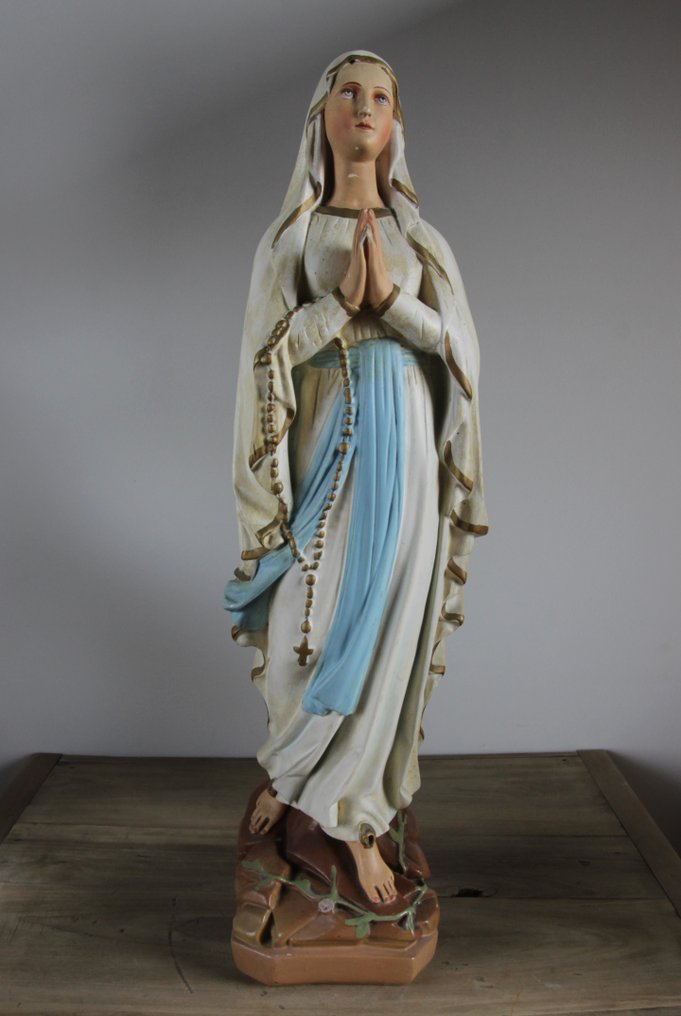 Statua, OLV van Lourdes - 65 cm - Gesso #1.1