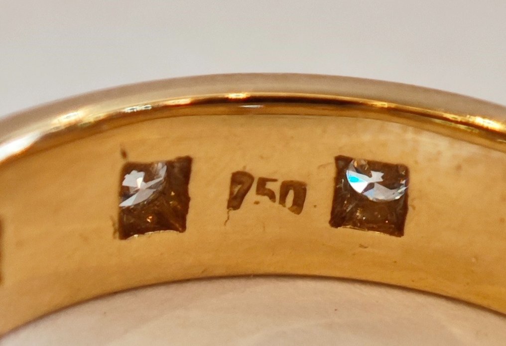 戒指 - 18 克拉 黃金 -  0.50ct. tw. 鉆石 #2.1