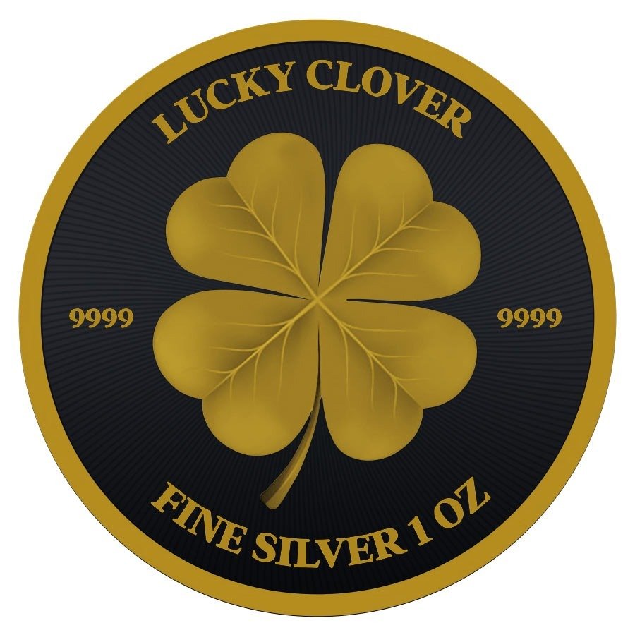 纽埃. 2 Dollars 2023 Lucky Clover Black - Gold-Red, 3x1 Oz (.999) #2.1