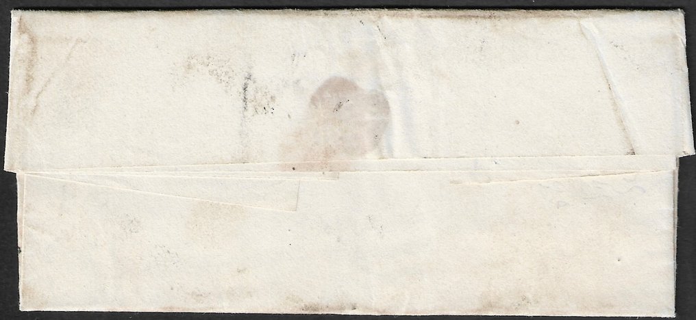 France 1852 - Superbe 10 centimes bistre sur lettre avec boite rurale L - Yvert et Tellier n°1 #2.1