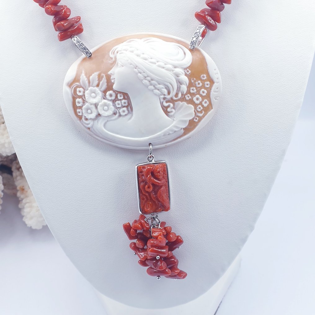 Blood Coral - Silver - Necklace #1.2