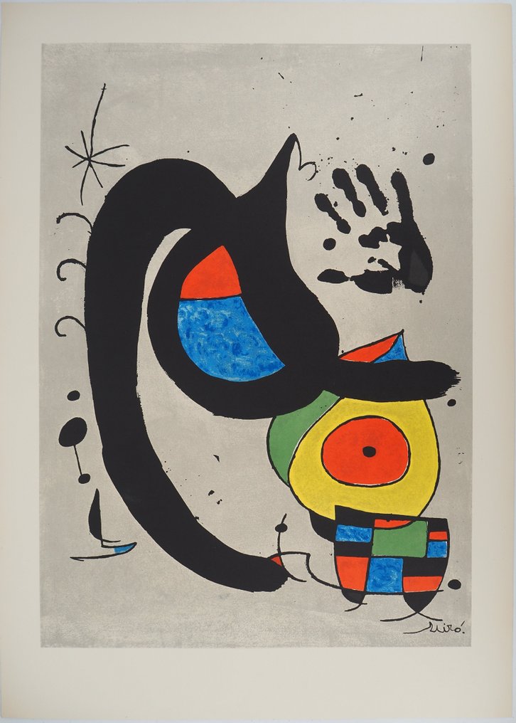 Joan Miro (1893-1983) - Femme à l'oiseau #1.0
