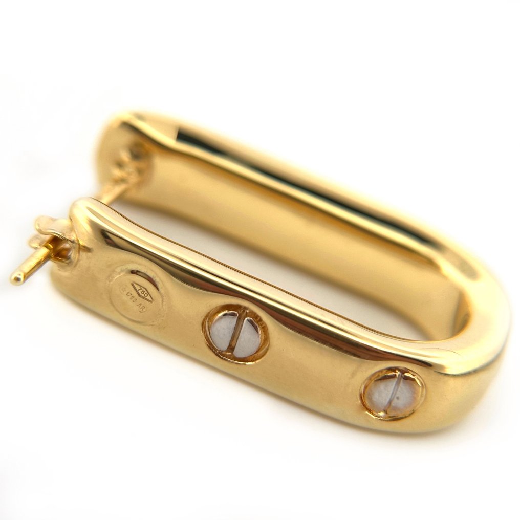 Orecchini Ovali - 5.4 g - 18 Kt - Earrings - 18 kt. White gold, Yellow gold #1.1