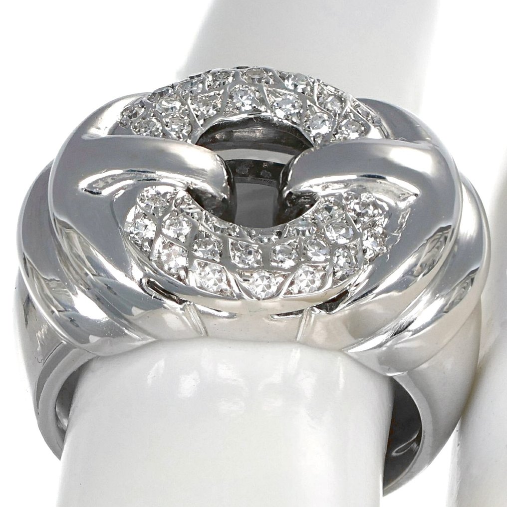 Recarlo - 戒指 - 18K包金 白金 -  0.60ct. tw. 钻石 #1.1