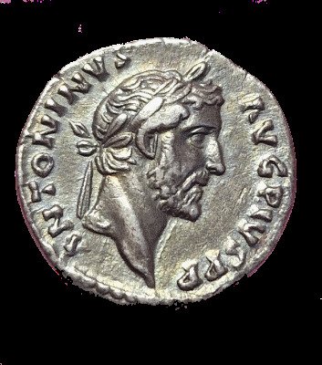 Rooman imperiumi. Antoninus Pius (138-161 aaj.). Denarius Roma - Mani giunte #1.1