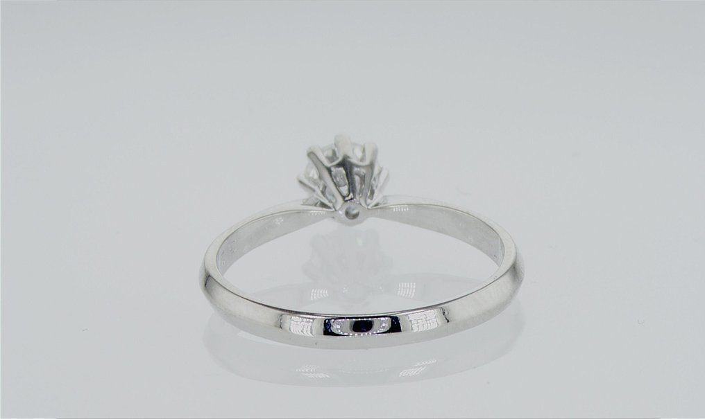 Pierścionek zaręczynowy - 14-karatowe Białe złoto -  0.50ct. tw. Diament  (Naturalny) #3.1