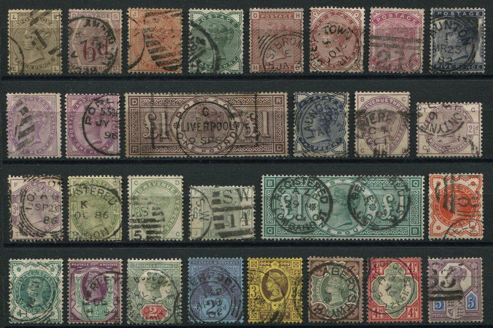 Storbritannien 1840/1901 - Samling inklusive pundvärden - Stanley Gibbons #2.2