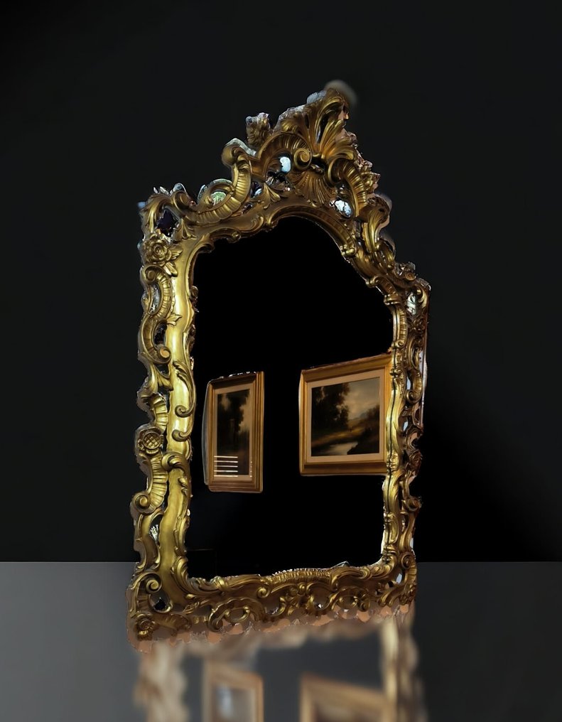 Oglinda de perete  - Lemn auriu #1.2