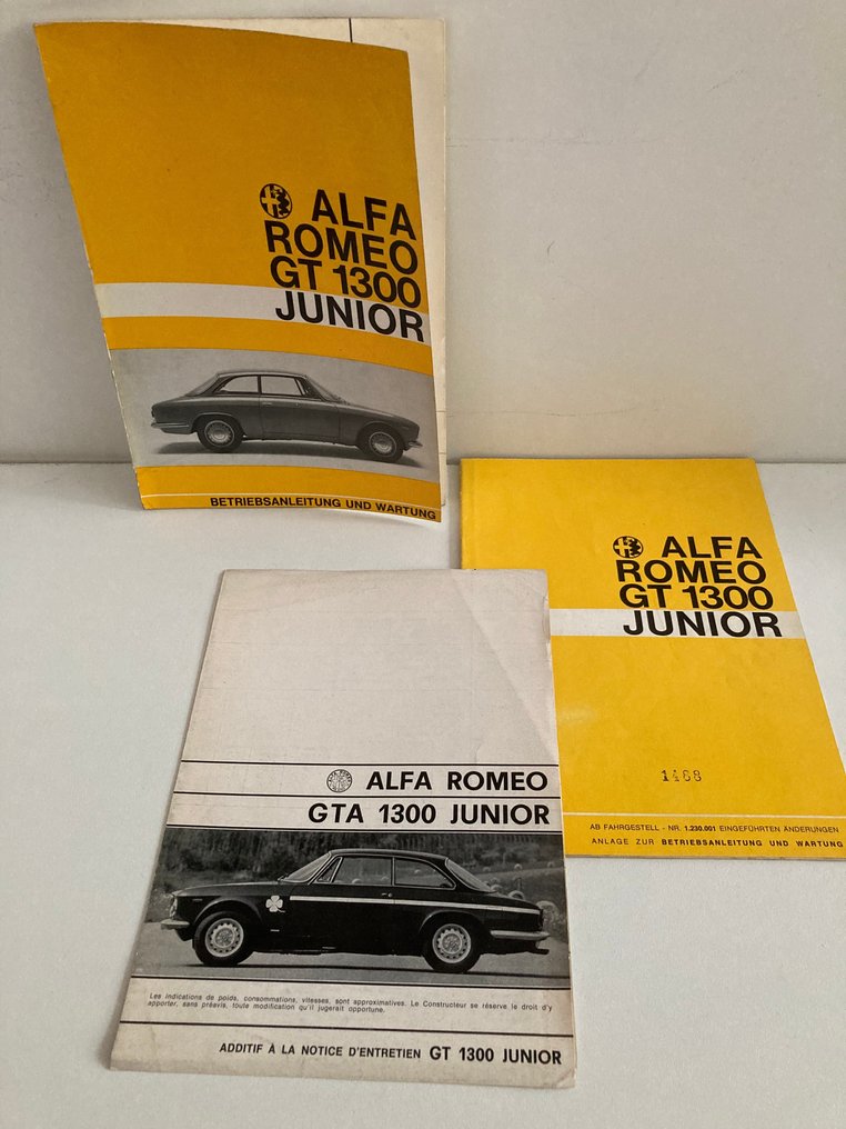 Manual - Alfa Romeo - Alfa Romeo GT 1300 Junior, Betriebsanleitung u. Wartung #1.1