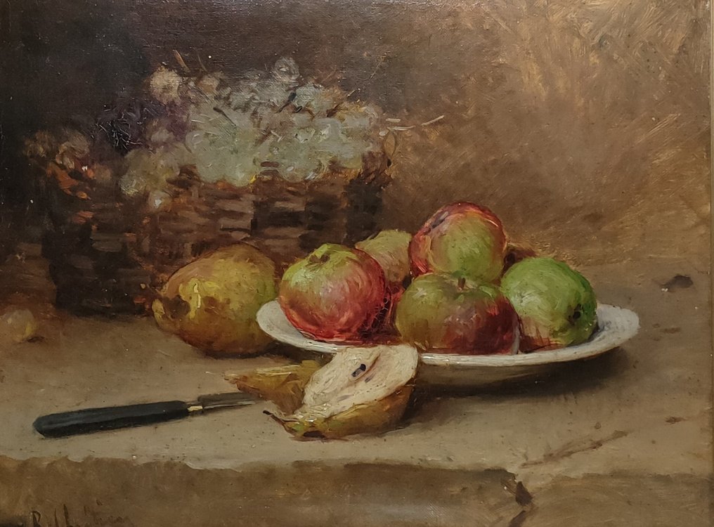 René Chrétien (1867-1945) - Nature morte aux pommes et aux raisins #2.3