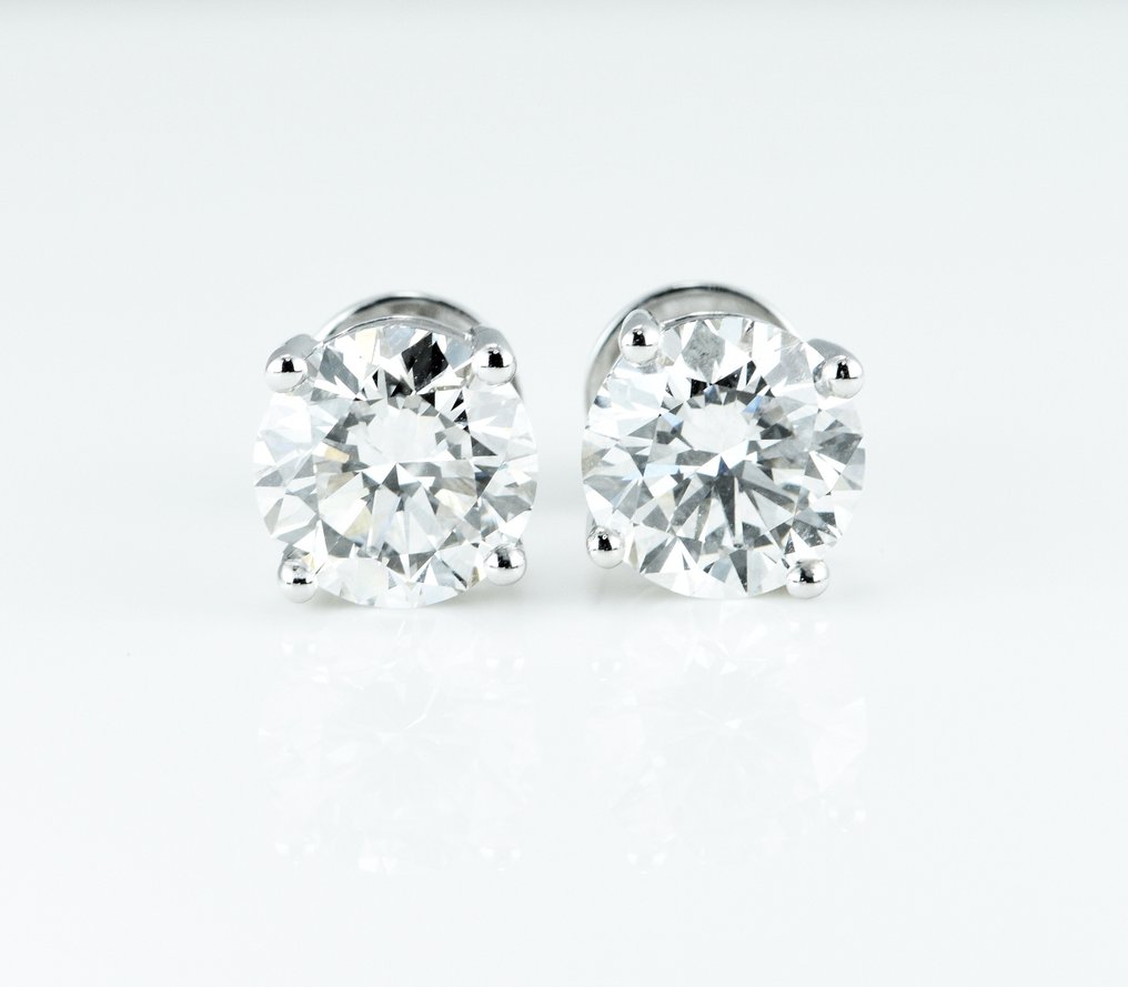 Øreringe - 14 karat Hvidguld -  8.67ct. tw. Diamant  (Laboratoriedyrket) - Diamant - D farve øreringe #2.1