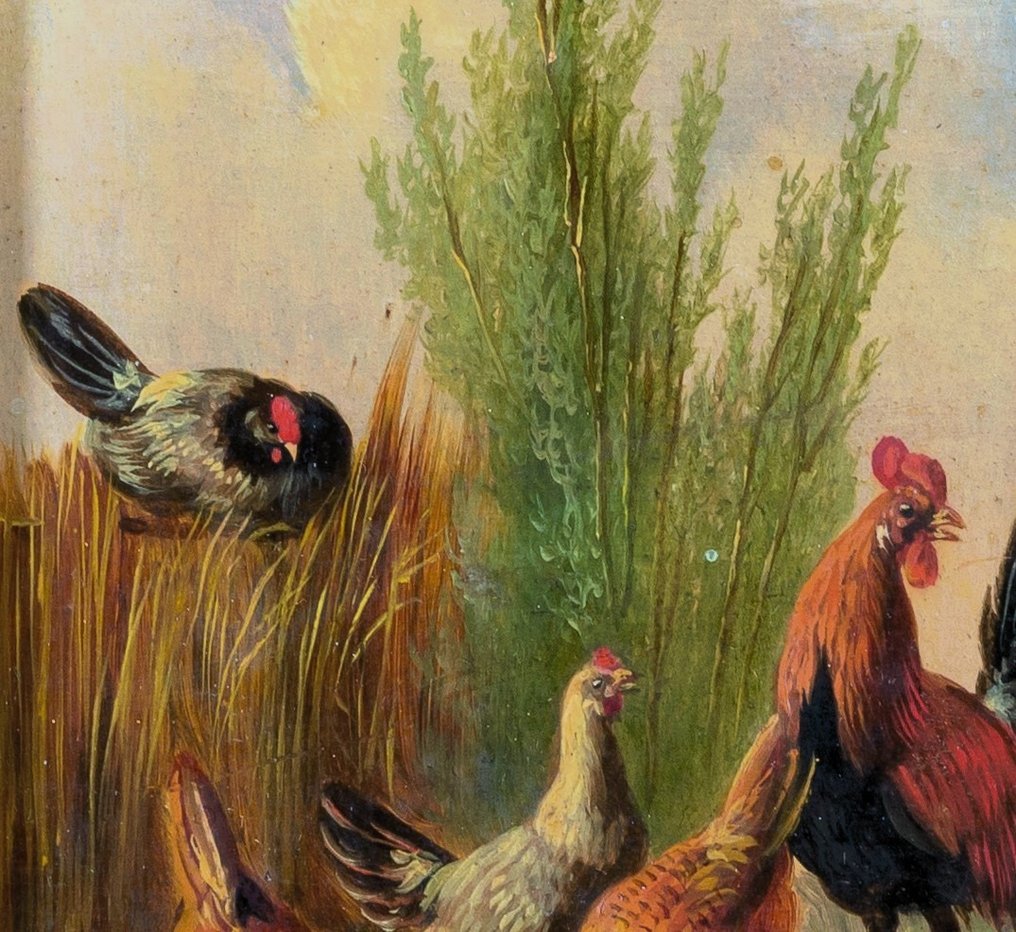 Albertus Verhoesen (1806-1881) - Chickens and hens #2.1