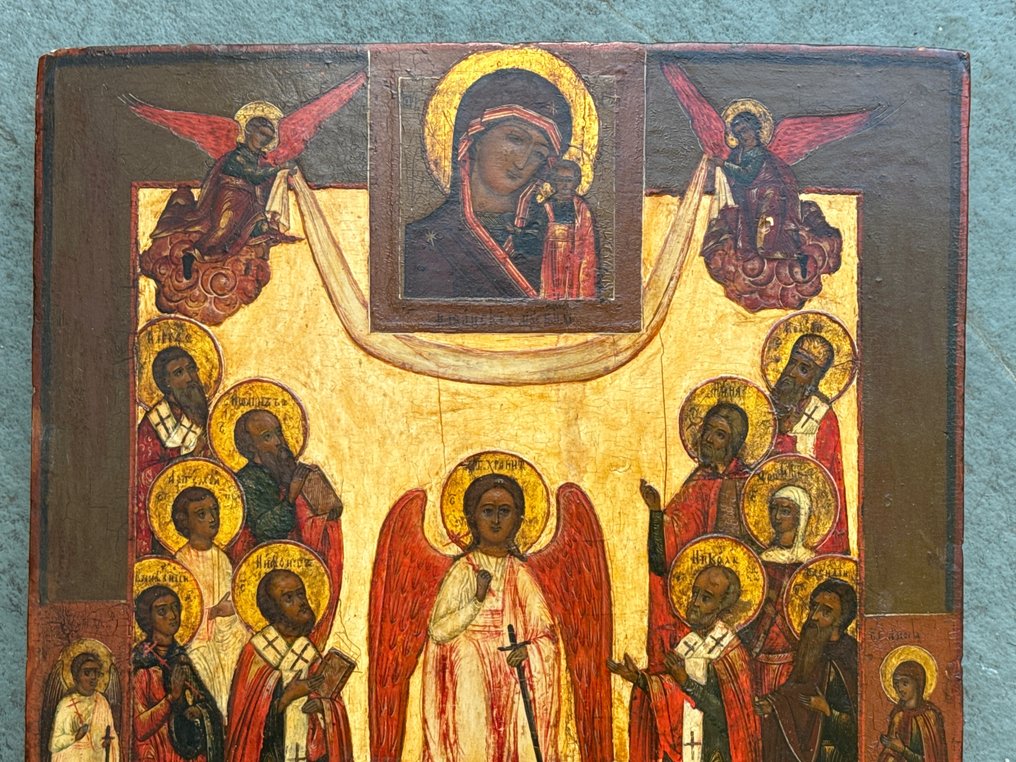 Icona - Venerazione dell'icona di Kazanskaya - Legno #1.2