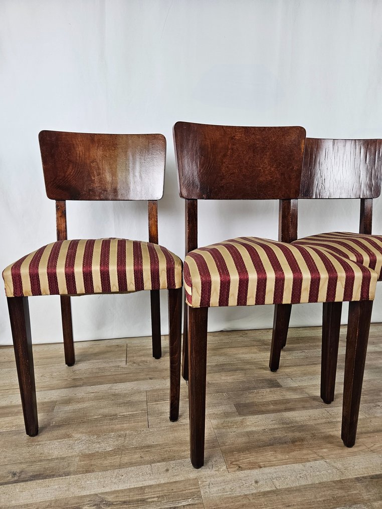 Καρέκλα (4) - Art Deco καρέκλες briarwood - Burr καρυδιά #2.1