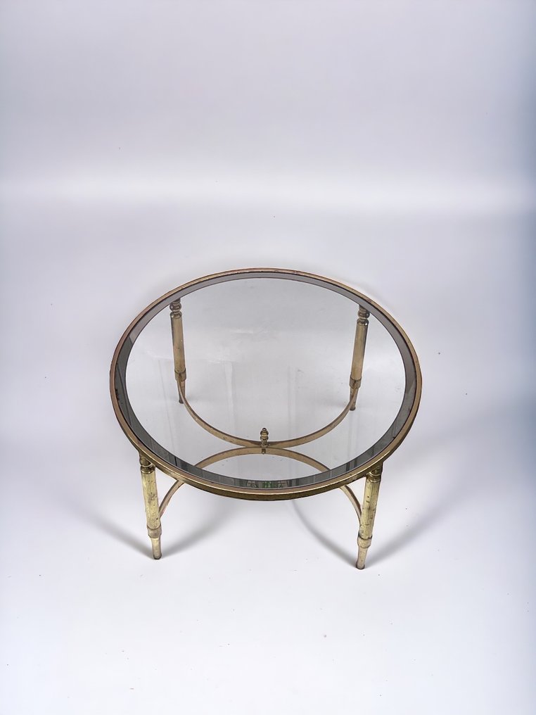 中心桌 - 玻璃, 黄铜, 遵循詹森之家的风格 #3.2