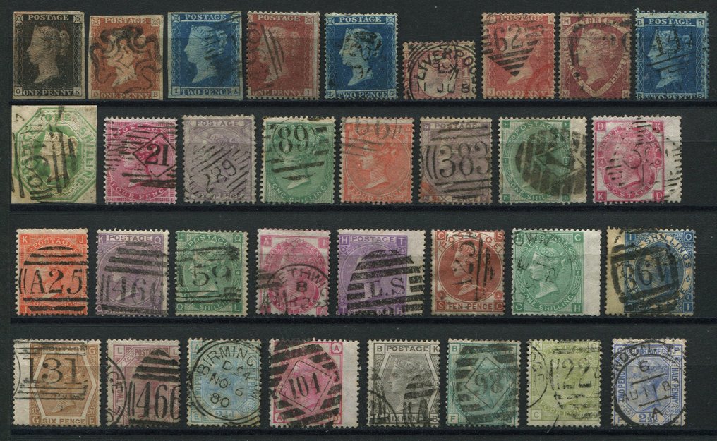 Storbritannien 1840/1901 - Samling inklusive pundvärden - Stanley Gibbons #1.1
