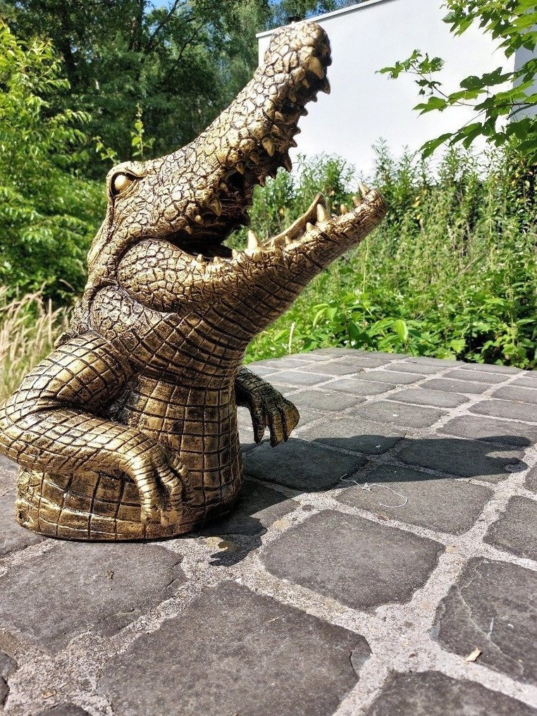 Άγαλμα, crocodile head - 44 cm - polyresin #1.0