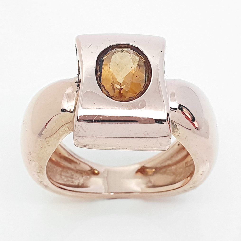 Bague - 18 carats Or rose - 1.20ct. tw. Quartz #1.0