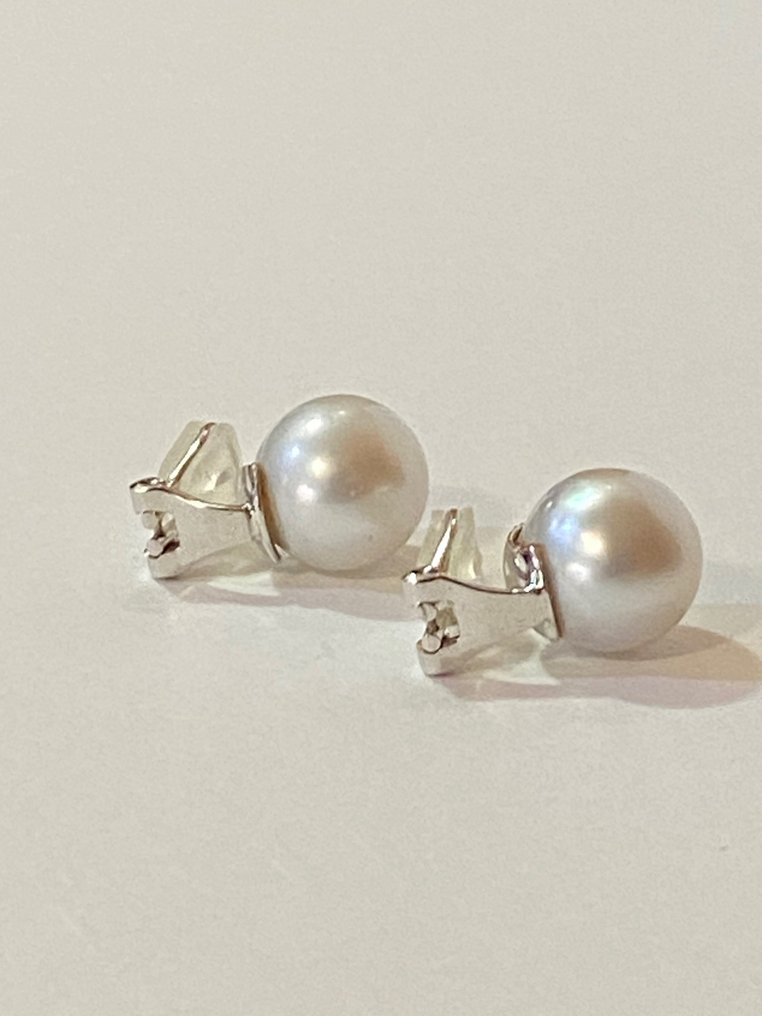 Earrings - 18 kt. White gold Pearl #1.1