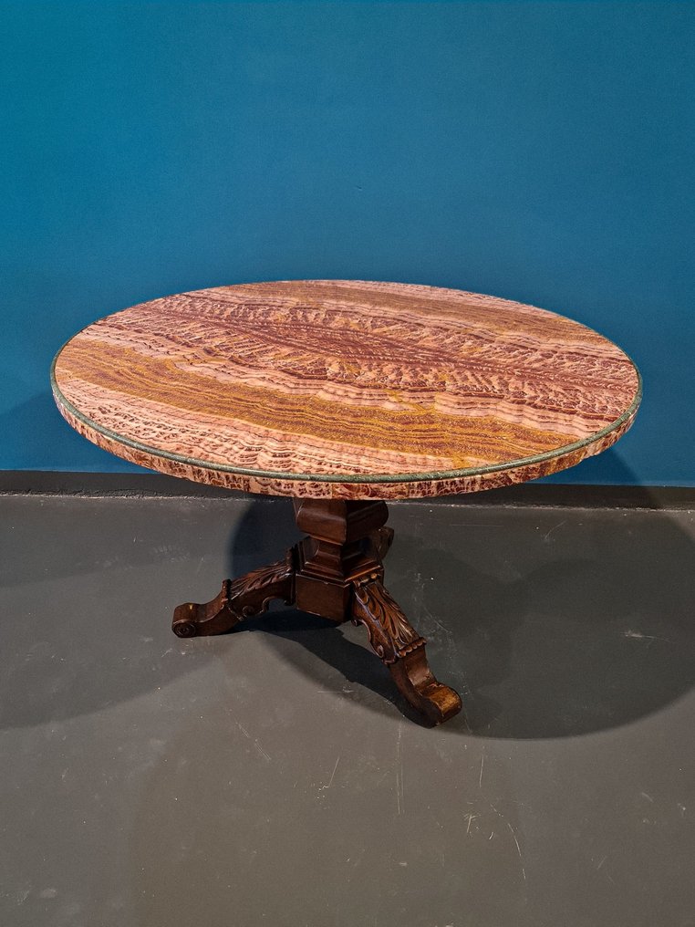 Table - Wood, Pakistani onyx #1.1