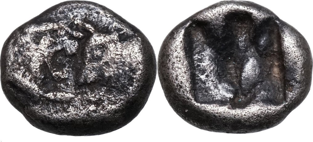 吕底亚， 萨德斯. KROISOS (~564-540 BCE). 1/12 Stater Löwe, Stier #2.1