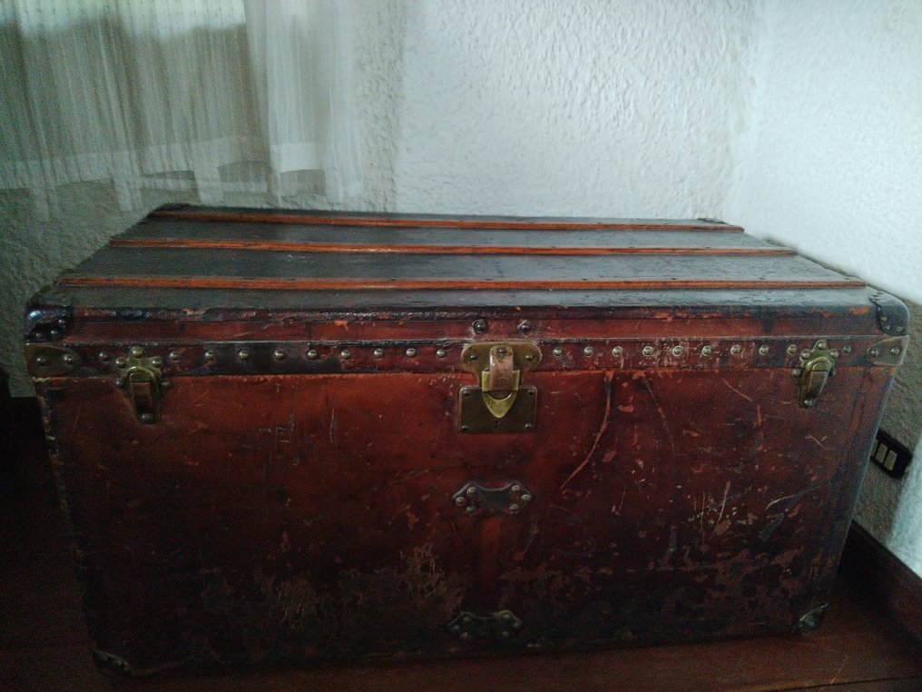 Louis Vuitton - Wardrobe Trunk in Leather dating after 1912 - Matka-arkku #2.2