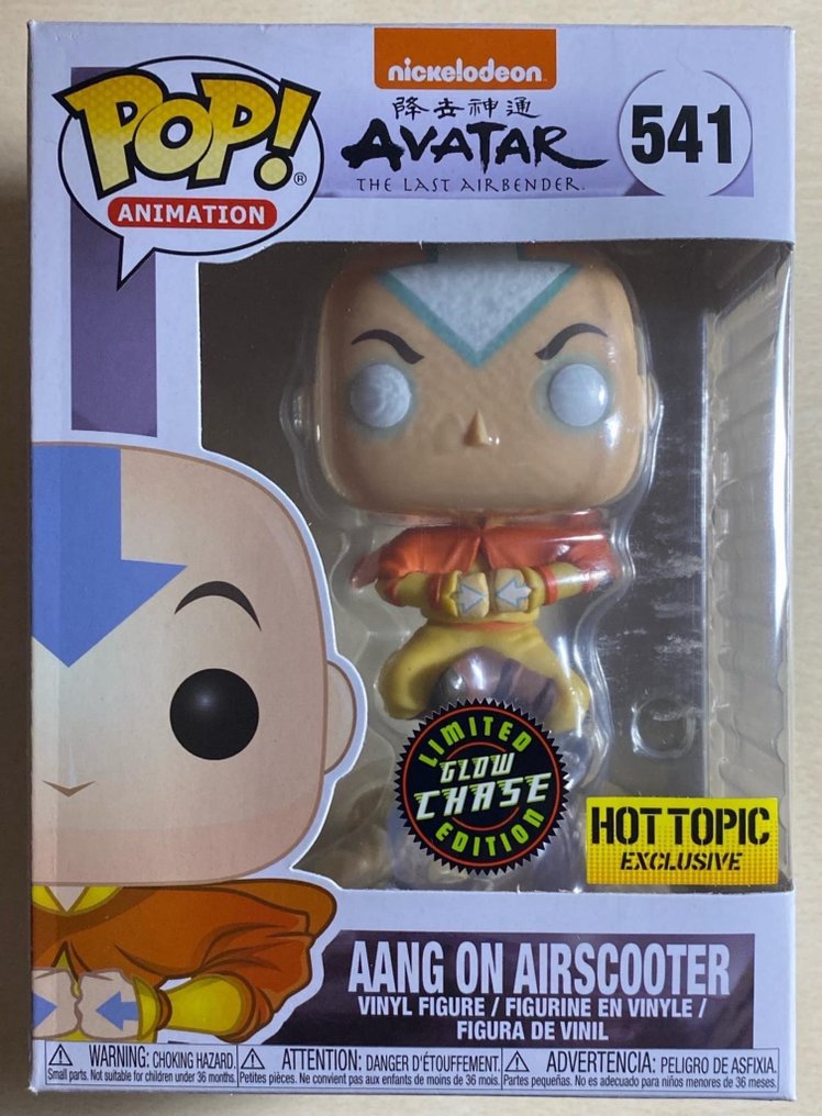Funko Pop! Avatar The Last Airbender Aang on Airscooter #541 Hot Topic & Glow Chase - Figuur - Plastic #1.1