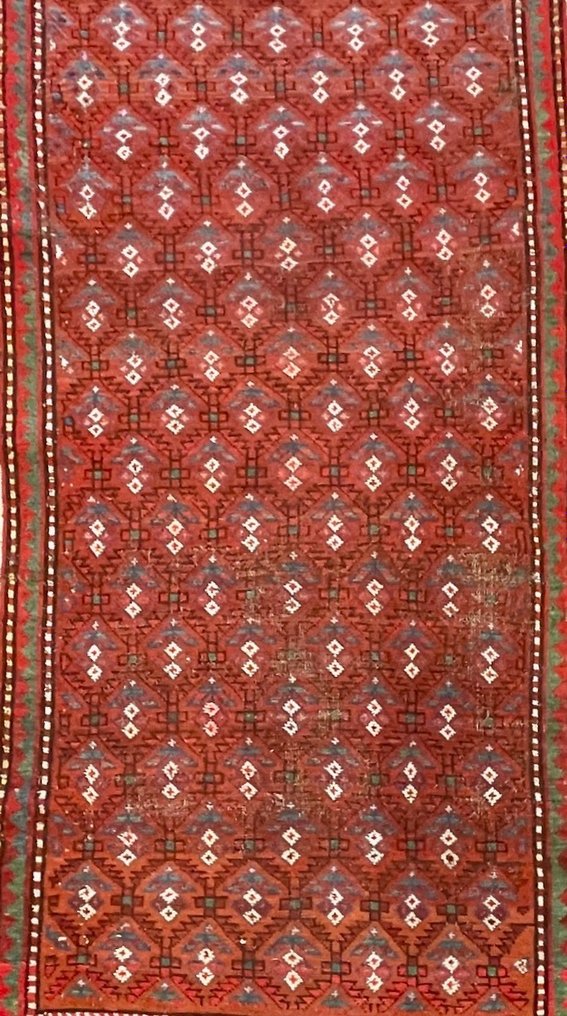 Kaukasisk tæppe beklædt med. stiliseret vegetabilsk gitter - Tæppe - 220 cm - 125 cm #1.1
