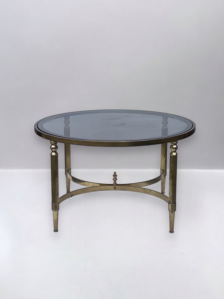Centre table - 玻璃, 黃銅, 遵循詹森之家的風格 #3.1