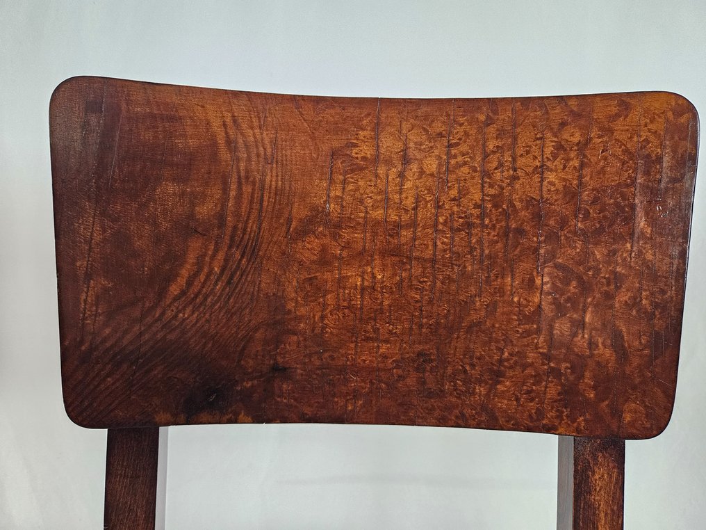 Silla (4) - Sillas Art Déco de madera de brezo - Raíz de nogal #3.2